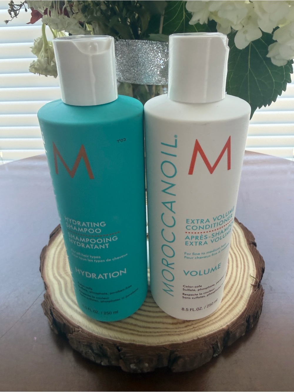 Moroccanoil Hydrating Shampoo & Extra Volume Conditioner - Teal & White